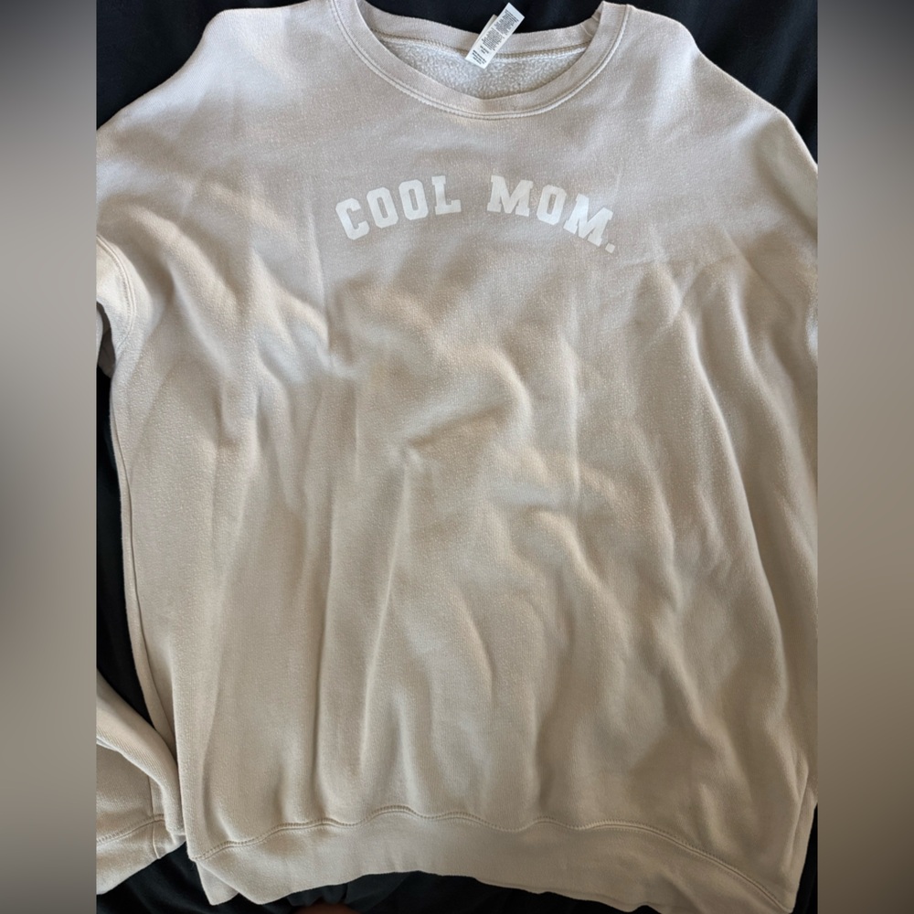 Beige “Cool Mom” Bella Canvas Sweatshirt